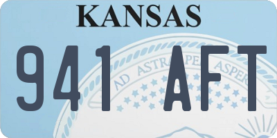 KS license plate 941AFT