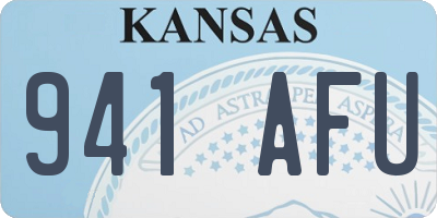 KS license plate 941AFU