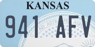 KS license plate 941AFV