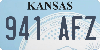 KS license plate 941AFZ