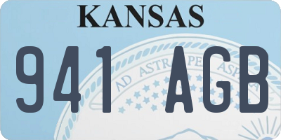 KS license plate 941AGB