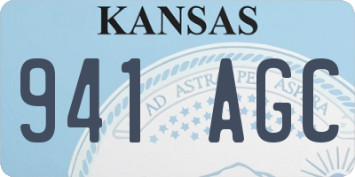 KS license plate 941AGC