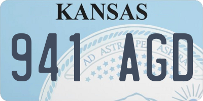 KS license plate 941AGD