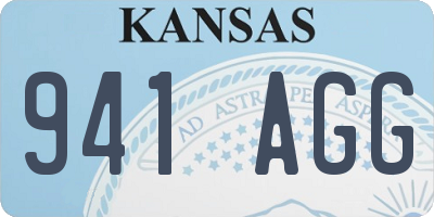 KS license plate 941AGG