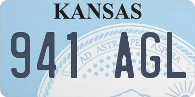 KS license plate 941AGL