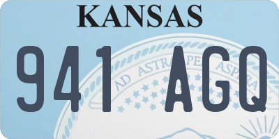 KS license plate 941AGQ