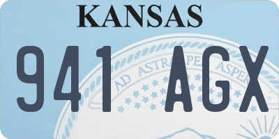 KS license plate 941AGX