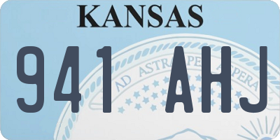 KS license plate 941AHJ
