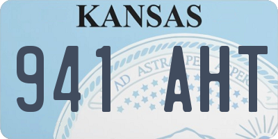 KS license plate 941AHT