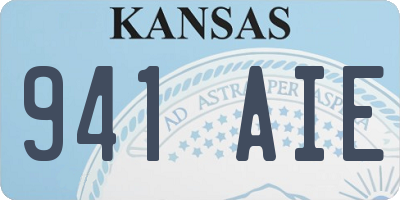 KS license plate 941AIE