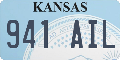 KS license plate 941AIL