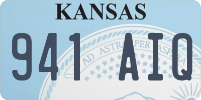 KS license plate 941AIQ
