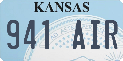 KS license plate 941AIR