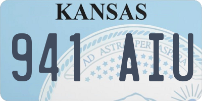 KS license plate 941AIU