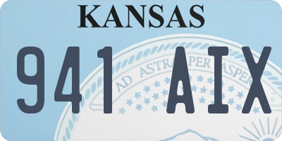 KS license plate 941AIX