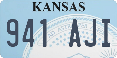 KS license plate 941AJI