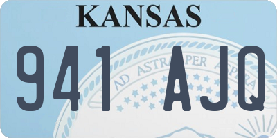 KS license plate 941AJQ