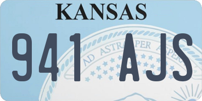 KS license plate 941AJS