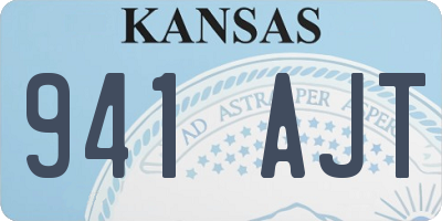 KS license plate 941AJT