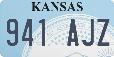 KS license plate 941AJZ