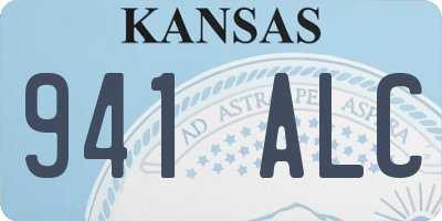 KS license plate 941ALC