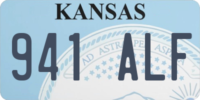KS license plate 941ALF