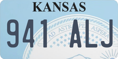 KS license plate 941ALJ