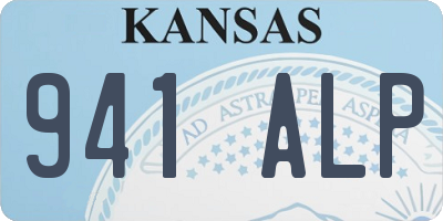 KS license plate 941ALP