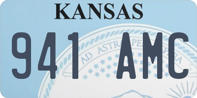 KS license plate 941AMC