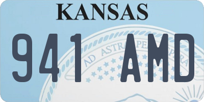 KS license plate 941AMD