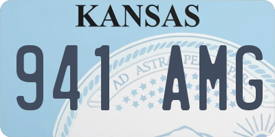 KS license plate 941AMG