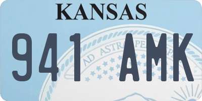 KS license plate 941AMK
