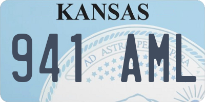 KS license plate 941AML