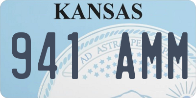 KS license plate 941AMM