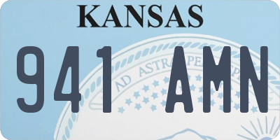 KS license plate 941AMN