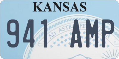 KS license plate 941AMP