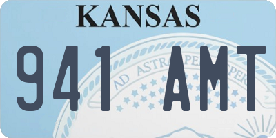 KS license plate 941AMT