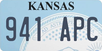 KS license plate 941APC