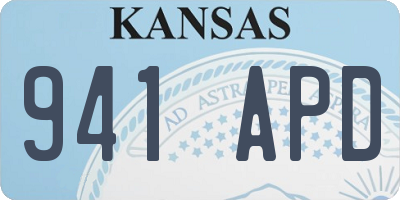 KS license plate 941APD