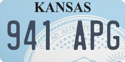 KS license plate 941APG