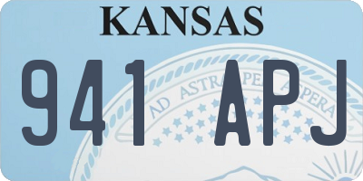 KS license plate 941APJ