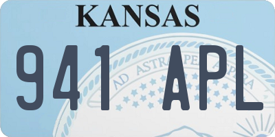 KS license plate 941APL