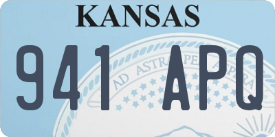 KS license plate 941APQ
