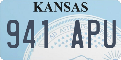 KS license plate 941APU