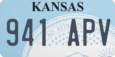 KS license plate 941APV