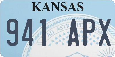 KS license plate 941APX