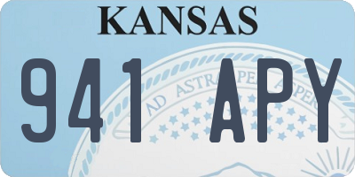 KS license plate 941APY