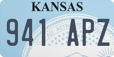 KS license plate 941APZ