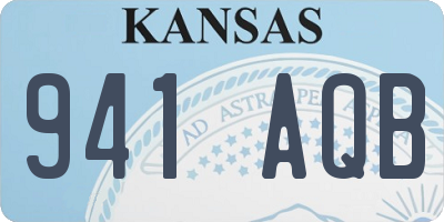 KS license plate 941AQB