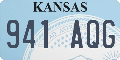 KS license plate 941AQG